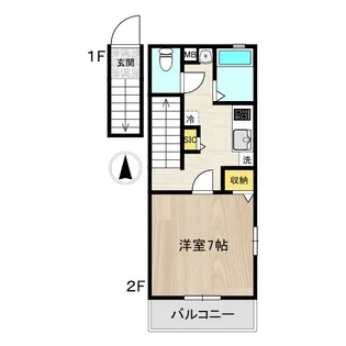 パークサイド東伏見南【2階】の間取り