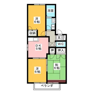 サンハイム清水 B【2階】の間取り