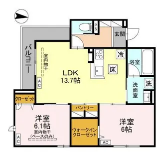 D-Grande元町【1階】の間取り