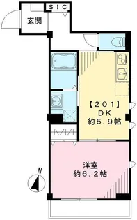 グランメゾン阿佐ヶ谷【2階】の間取り