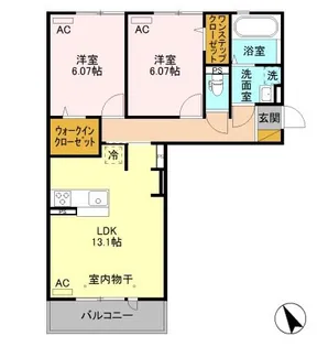 クレアシオン城北【3階】の間取り