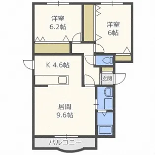 北海道札幌市西区宮の沢三条5【マンション】の間取り