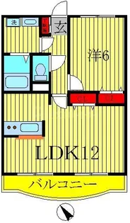 千葉県柏市名戸ケ谷【マンション】の間取り