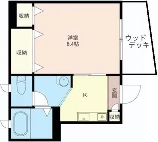 エーエス アビタシオン【1階】の間取り