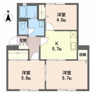プリメーロ八王子【1階】の間取り