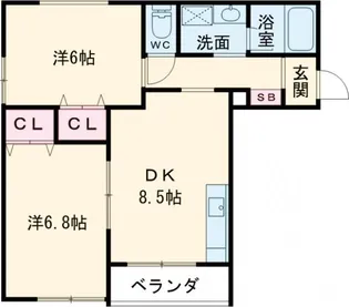 ルネ・丸美III【1階】の間取り