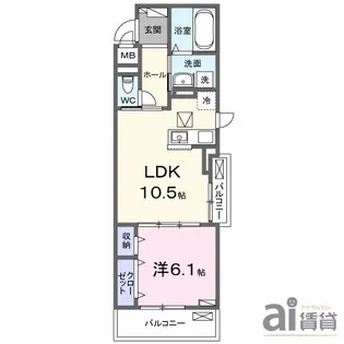 ヒカルサ西所沢【2階】の間取り