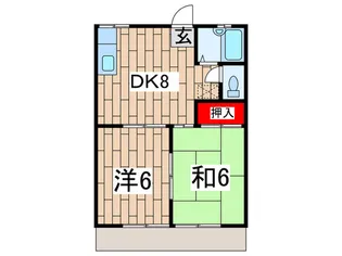 秋谷グリ-ンヴィラB【1階】の間取り