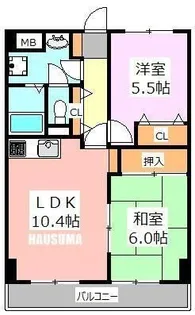 マンション白陽【5階】の間取り