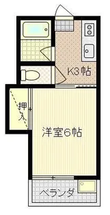 コーポ富士A棟【2階】の間取り