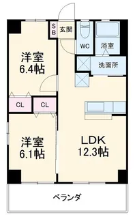 コーラル・パリ【3階】の間取り