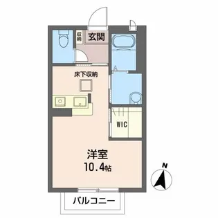 カーサ・アズーリ【1階】の間取り