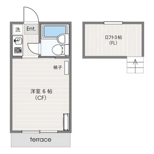 メゾン玉川【1階】の間取り