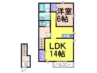 NARABUハイツIV【2階】の間取り