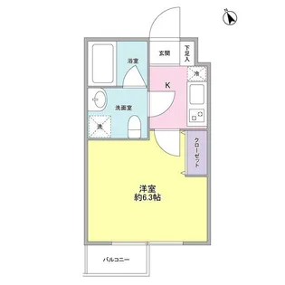 ヒルサイド二子玉川【2階】の間取り