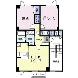 メゾン・アンソレイエ【1階】の間取り