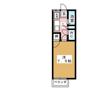キャンパスシティI【1階】の間取り