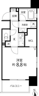 スペーシア秋葉原【10階】の間取り