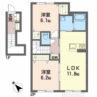 シャーメゾン・ステラ【2階】の間取り