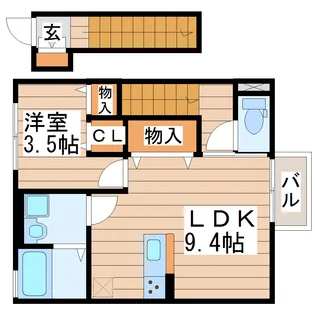 フォレスト上野山【2階】の間取り