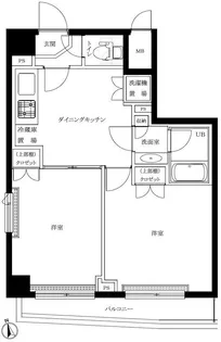 ルーブル都立家政参番館【5階】の間取り