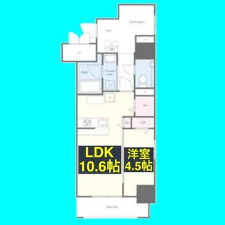 ルフレイユ 泉 久屋大通公園【4階】の間取り