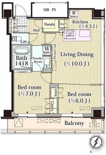 メルクマール京王笹塚レジデンス【15階】の間取り