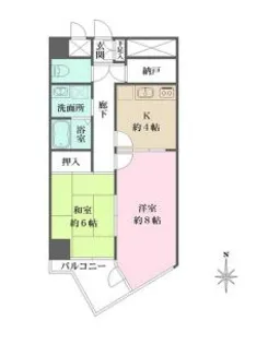 コーポリヴァーストン【6階】の間取り