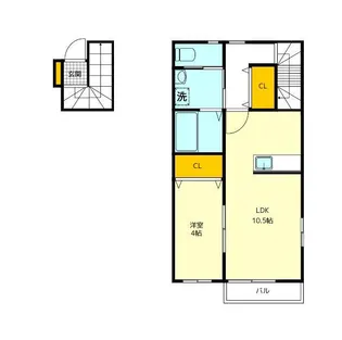 スカイコーポ【2階】の間取り