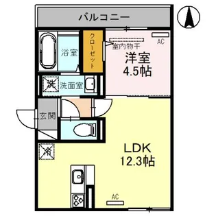 Le Porte-Bonheur (ル・ポルト・ボヌール)【2階】の間取り