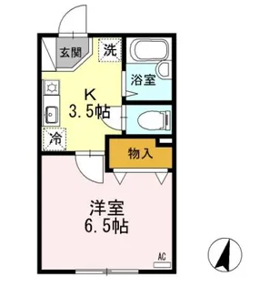 シャトル松原【1階】の間取り