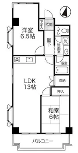 ウエルストン玉川【1階】の間取り