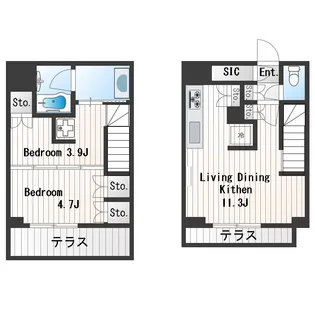 STANDZ柿の木坂の間取り