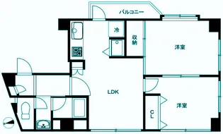 クロスポイント三軒茶屋【4階】の間取り