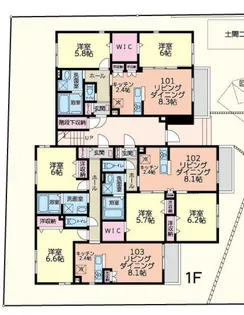 メゾン プティ アーブルF【1階】の間取り