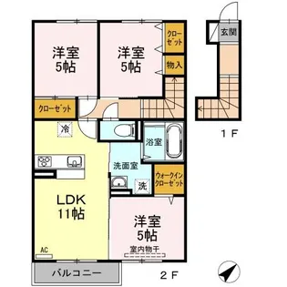 ラクス ナカヤ【2階】の間取り