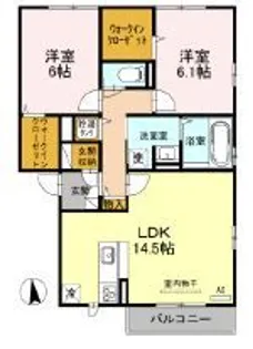 メゾンアルカンシェル A棟【3階】の間取り