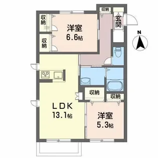 メゾンマスト本宮【1階】の間取り
