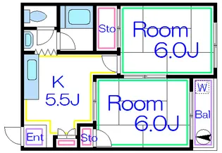 コーポ中島【2階】の間取り