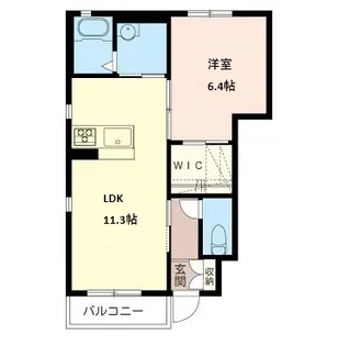 ファイン・クライス【1階】の間取り