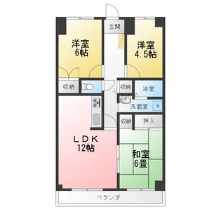 レジョンドール船橋【1階】の間取り