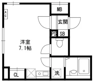 スマートVILLA中延弐番館【2階】の間取り