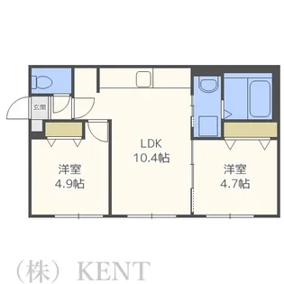 LOGEMENTS発寒南【1階】の間取り