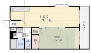ラフィーネ桜ヶ丘【1階】の間取り