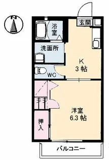 シャーメゾン新湯野【2階】の間取り