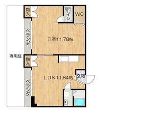 ダコタハウス【1階】の間取り