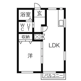 ウィンズ鵠沼【2階】の間取り