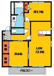 ヴォートルメゾンB【1階】の間取り