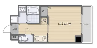 エスリード弁天町南【7階】の間取り