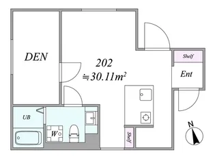 the trias togoshiginza【2階】の間取り